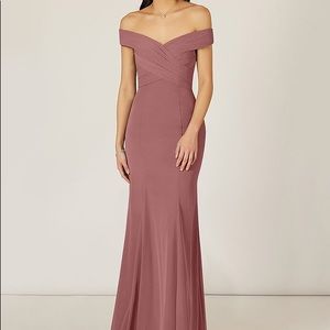NWT Azazie Lecia Desert Rose bridesmaid dress size 10